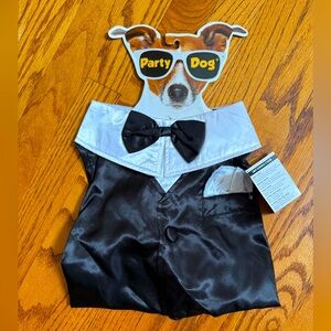NWT Black Tuxedo Vest Dog Clothing - Large - Weddings Halloween Parties